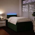 vidaXL Sommier à lattes de lit et matelas Vert foncé 120x200cm Velours