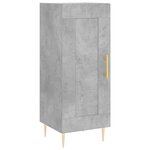 vidaXL Buffet haut Gris béton 34 5x34x180 cm Bois d'ingénierie