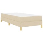 vidaXL Lit à ressorts avec matelas Crème 80 x 200 cm tissu