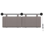 vidaXL Tête de lit suspendue Avec lumière LED Taupe Tissu