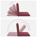 vidaXL Fauteuil de sol ajustable Bordeaux Tissu