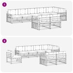 vidaXL Ensemble de canapés d'extérieur 8 pc Blanc et Beige Polyester
