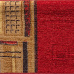 vidaXL Tapis d'escalier autoadhésifs 10 Pièces 65x21x4 cm Rouge