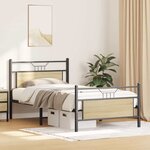 vidaXL Cadre de lit sans matelas chêne sonoma 100x200 cm