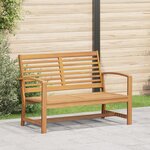 vidaXL Banc de jardin Naturel 110 x 64 x 76.5 cm Bois de teck solide