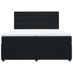 vidaXL Sommier à lattes de lit et matelas Noir 200x200 cm Velours
