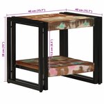 Table basse vidaXL Multicolore 40x50x38 cm en bois massif récupéré