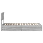 vidaXL Lit de Rangement Gris Sonoma 90 x 200 cm Bois d'ingénierie