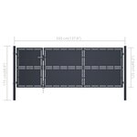 vidaXL Portail de jardin Acier 350 x 125 cm Anthracite