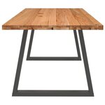 vidaXL Table à manger marron clair bois de chêne massif rectangulaire