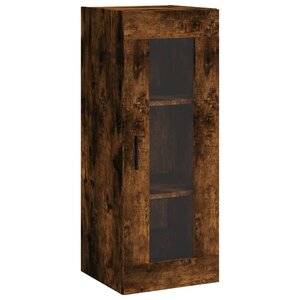 vidaXL Armoire murale chêne fumé 34 5x34x90 cm