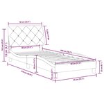 vidaXL Cadre de lit sans matelas gris foncé 80x200 cm velours