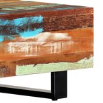 vidaXL Table basse 120x50x30 cm Bois de récupération solide et acier