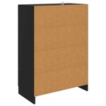 vidaXL Buffet avec tiroir Noir 66 x 34 5 x 92 cm Bois d'ingénierie