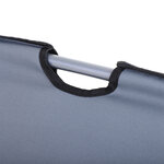 Lot de 2 tapis de plage rembourré - matelas de plage - nattes de plage - dossier inclinable multi-positions - sac transport inclus - métal polyester PE gris
