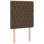vidaXL Sommier à lattes de lit et matelas et LED Marron foncé 80x200cm