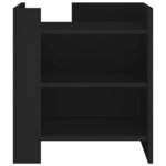 vidaXL Table de chevet noir 45x50x50 cm bois d’ingénierie