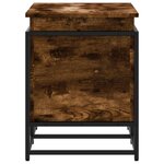 vidaXL Boîte de rangement avec couvercle chêne fumé bois d'ingénierie