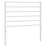 vidaXL Tête de lit métal blanc 75 cm
