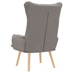 Fauteuil relaxant en tissu taupe vidaXL