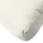 vidaXL Coussins de palette lot de 2 crème mélangé tissu