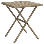 vidaXL Chaises longues lot de 2 avec table beige résine tressée