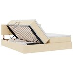 vidaXL Lit de Rangement Crème 200 x 200 cm Cuir synthétique