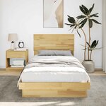 vidaXL Cadre de lit avec tête de lit sans matelas 100x200 cm