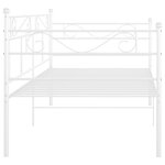 vidaXL Cadre de canapé-lit sans matelas blanc métal 90x200 cm