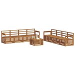 vidaXL Ensemble de canapés d'extérieur 9 pc Naturel