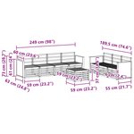 vidaXL Ensembles de canapés 8 pc Bois d'Acacia Massif