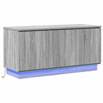 vidaXL Meuble TV avec LED Sonoma gris 100 x 38 x 49 cm