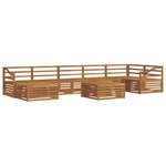 vidaXL Ensemble de canapés d'extérieur 8 Pièces Naturel