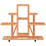 vidaXL Support à fleurs avec roues 110x25x101 cm bois massif de sapin