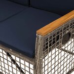 vidaXL Ensemble de canapés inclinables de jardin 5-Nombre de places