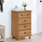 vidaXL Commode 'ASKIM'Marron 45 8x40x79 cm Bois massif Pin