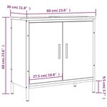 vidaXL Armoire lavabo de salle de bain noir 60x30x60 cm