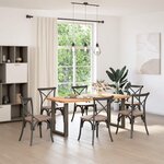 vidaXL Pieds de table à manger en forme de U 2 pièces acier naturel 70 x (72-73) cm