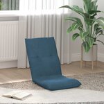 vidaXL Fauteuil de sol ajustable Bleu Velours