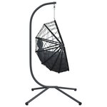 vidaXL Chaise suspendue en forme d'œuf avec support anthracite