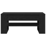 Table basse vidaXL noire en chêne 102x55x45 cm en bois d'ingénierie