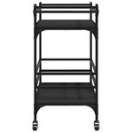 vidaXL Chariot de cuisine noir 82x40x78 5 cm bois d'ingénierie