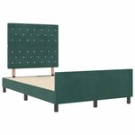 vidaXL Cadre de lit avec tête de lit Vert foncé 120 x 200 cm Velours