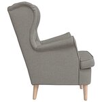 vidaXL Fauteuil taupe 74x84x100 cm tissu