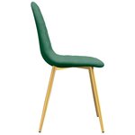 vidaXL Chaises à manger lot de 2 Vert foncé Velours