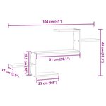 vidaXL Étagère murale chêne artisanal 104x15x49 cm bois d'ingénierie