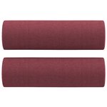 vidaXL Canapé 2 places avec oreillers bordeaux 120 cm tissu