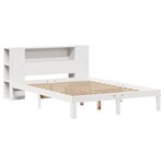 vidaXL Lit bibliothèque sans matelas blanc 150x200 cm bois pin massif