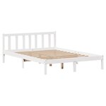 vidaXL Cadre de lit sans matelas blanc 140x200 cm bois de pin massif