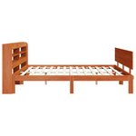 vidaXL Cadre de lit avec stockage 2 Pièces Cire marron Bois de Pin Massif